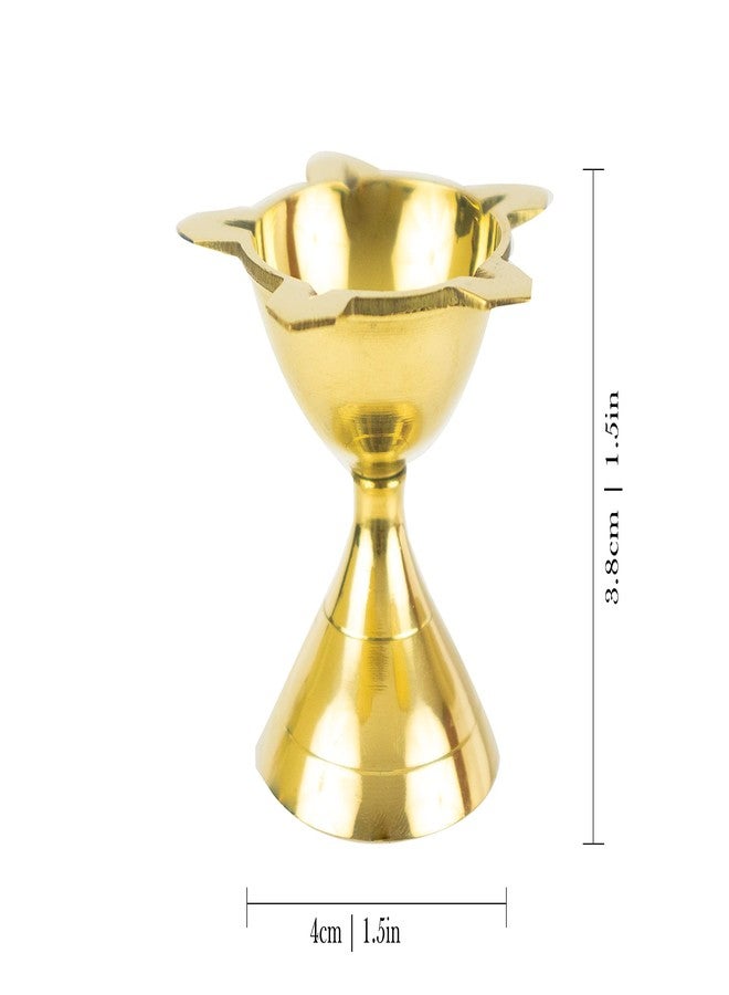 Spillbox مصباح زيتي تقليدي من النحاس الأصفر من Spillbox للطقوس الدينية | زينة وهدايا للطقوس الدينية المنزلية | FSDL-S- (6) - Image 4